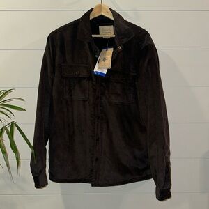 NWT BOSTON TRADERS FLEECE LINED CORDUROY LONG SLEEVE SHIRT SIZE L J29